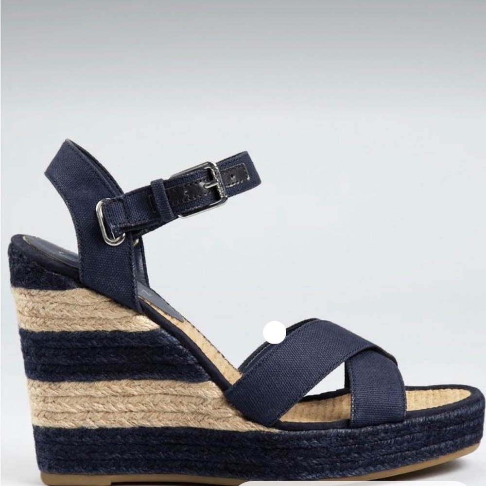 RALPH LAUREN
Salem Striped Wedges Sz 10